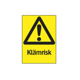 Varning Klämrisk
