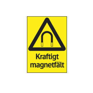 Varning Kraftigt magnetfält