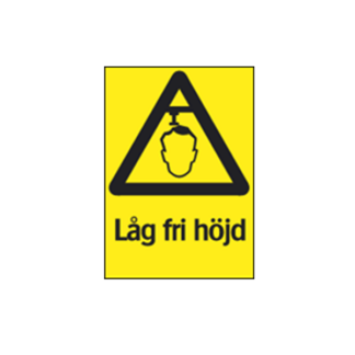 Varning Låg fri höjd