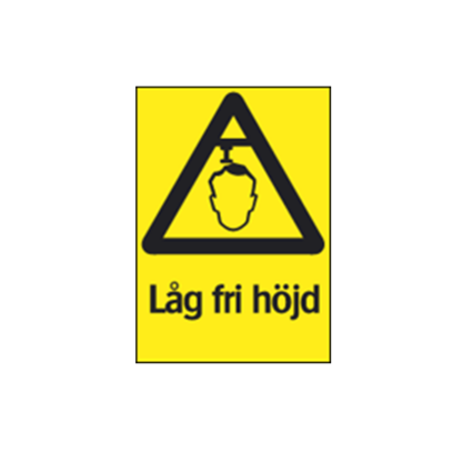 Varning Låg fri höjd