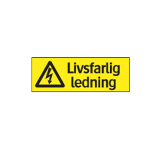 Varning Livsfarlig ledning