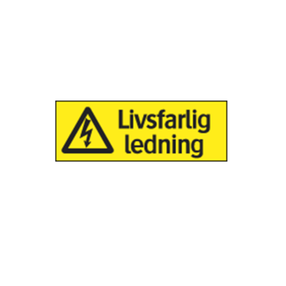 Varning Livsfarlig ledning