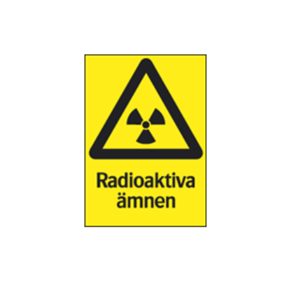 Varning Radioaktiva ämnen
