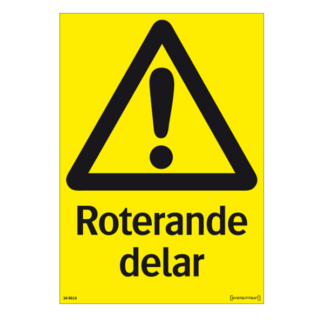 Varning Roterande delar
