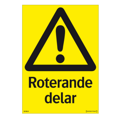 Varning Roterande delar