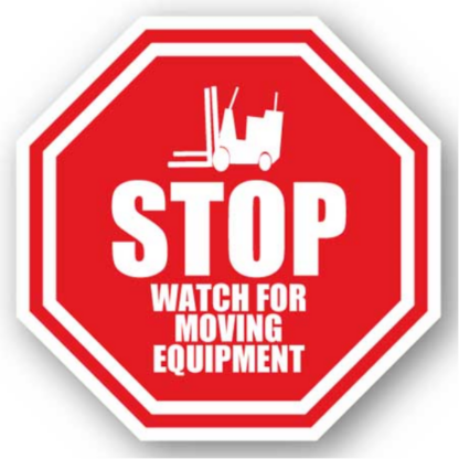 Golvmarkering Stop Watch for moving equipment