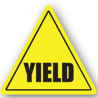 Golvmarkering Varning Yield